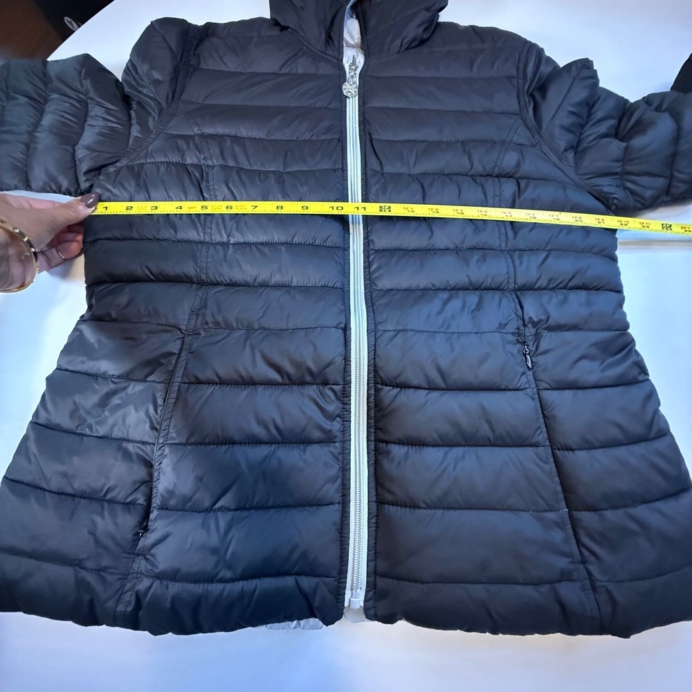 Nautica Reversible Womens XL Lightweight Hooded Puffer Jacket Quilted Full Zip - Picture 9 of 14